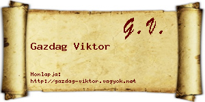 Gazdag Viktor névjegykártya